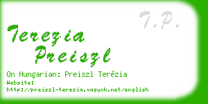 terezia preiszl business card