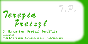 terezia preiszl business card